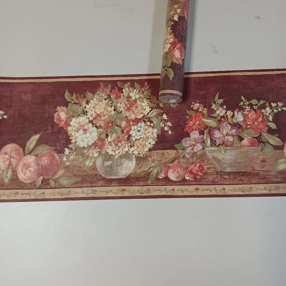 Wallpaper Border Still-life Fruit & Flowers